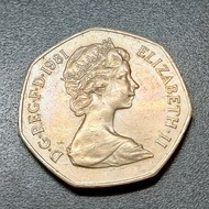UK QE II 50 New Pence 1981