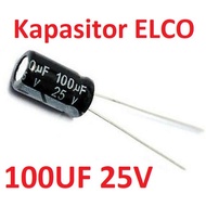 100uF ELCO ELECTROLYTIC CAPACITOR (5 pieces) ELECTROLYTIC CAPACITOR polar 100 UF 25V 100UF/50V