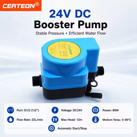 24V DC Water Pressure Booster Pump Automatic Start Stop Mini Water Pump G1/2 Shower Solar Heater Gas