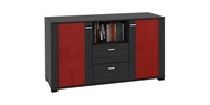 Pro Design Pro Design Kabinet Tempat Penyimpanan Ruang Tamu Samping GRP OAK - RED GL uk. 1190 x 396 