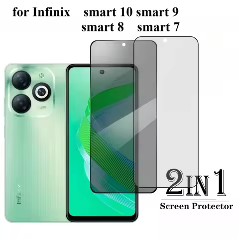 2 in 1 HD Hydrogel Film Anti-Spy for Infinix smart 10 HD 10 PLUS 9 8 7 6 5 Pro 4C 3 HD Plus High-Def