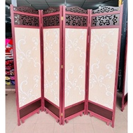 original wood partition Kayu PEMBAHAGI Ruang 4 Lipat