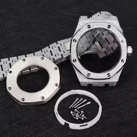 41mm Octagonal Watch Case Bracelets Strap Sapphire Glas For Royal Oak 31.8mm Dial NH34 NH35 NH36 NH3