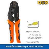 Kìm bấm cos pin Asaki AK-9123 0.5 ~ 6mm2 - Kềm bấm cốt pin - Kìm bấm đầu cosse Asaki (Kìm bấm đầu co