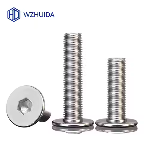 M1.6 M2 M2.5 M3 M4 M5 M6 M8 Hex Hexagon Socket Ultra Thin Flat Wafer Allen Head Screw Bolt A2-70 304