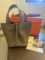 Hermes Picotin 22 Stamp Z 大象灰