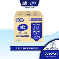 Vinda Deluxe Smooth Feel Toilet Tissue 3 Ply (27 Rolls)