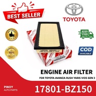 Engine Air Filter 17801-BZ150 for Toyota Rush Avanza Veloz 2NR-VE Restore Power