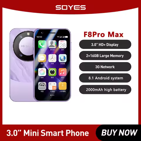 SOYES F8 Pro Max Mini Smartphone 3.0 Inches 2000mAh Face ID Dual SIM Standby Play Store 3G Phone And