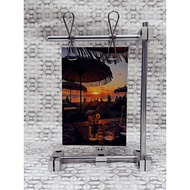 Optical Axis Desktop Creative Photo Stand Art Decoration Poster Stand Unique Modern Metal Creative D