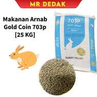 ⚘25KG 703P Makanan Arnab Gold Coin  Rabbit Food Pallet  Arnab | Guinea Pig | Landak ♢