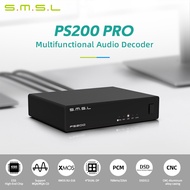 SMSL PS200 PRO DAC Multifunctional Audio Converter DAC Hi-Res MQA DSD512 Dual ES9039Q2M Decoder for 