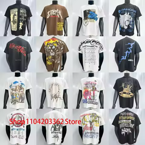 Men Clothing Cactus Jack Short Sleeve T Shirt High Quality Various Style Print Pattern Utopia Tops T