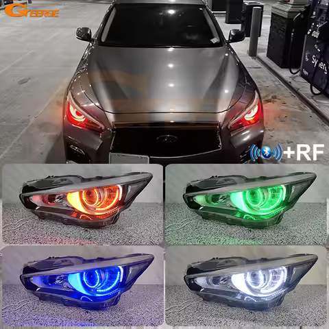 For Infiniti Q50 V37 Q70 Q70L Y51 Nissan Skyline Bluetooth App Ultra Bright Multi-Color RGB Led Ange