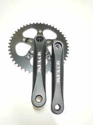 Aluminum Bicycle Single Speed Crankset For Fixie 44T 48T 52T Square hole Road MTB BMX Crank Set