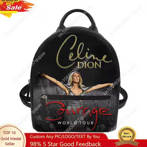 Celine Dion My Heart Will Go on Custom Backpack Purse Women Schoolbags Double Shoulder Bag Mini Dayp