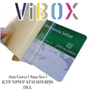 (10Pcs) Clear Anti-Scratch Card Protectors for KTP / SIM / ATM Cards, etc. Practical Card Protective