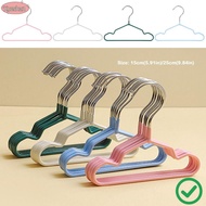 XUESHAN 10PCS Pet Hanger, DIY Non-slip Pet Clothes Hanger,  Solid Color Metal Mini Coat Hanger Mini 