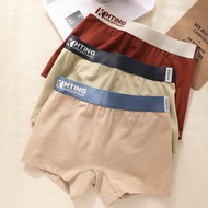 3PCS 42.5–85kg Women's Underwear Cotton Mid Waist Boxer Shorts Breathable Safety Pants Student Sport