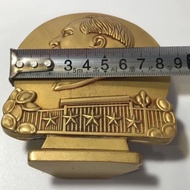 Brass Wool Chairman Head Ornaments Antique Republic of China Period Great Man Ornaments Wool Chairma