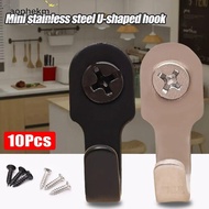 AOPHEKM 10Pcs Mini Single Hook, Bathroom Hardware with Screw Items Key Rack, Kitchen Accessories J-s