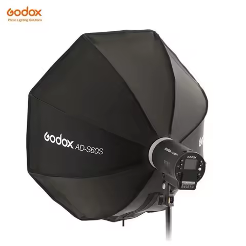 AD-S60S ADS60S Umbrella Style 60cm Quick Fold Silver SoftBox with Grid Mount for AD400Pro, AD300Pro,