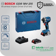 Bosch Brushless Impact Driver Set / Obeng Impact Baterai 18 Volt GDR 18V-215 Set
