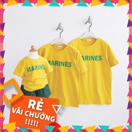 Viet Family Uniform Family Shirt - MARINES Text Set For The Whole Family In Yellow