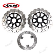 Arashi CNC Full Floating Front Brake Disc Rotors For HONDA RS250R RS 250 R 1990 1991 1992 Motorcycle Disk Titanium Mounting Bolts