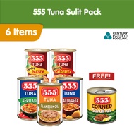 555 Tuna Sulit Pack (555 Tuna Flakes in Oil 155g + 555 Tuna Caldereta 155g + 555 Tuna Afritada 155g 