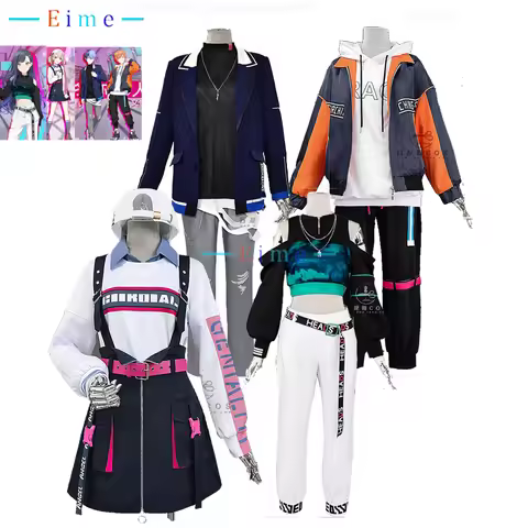 PJSK Azusawa Kohane Shiraishi An Shinonome Akito Aoyagi Toya Cosplay Costume Halloween Carnival Unif