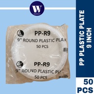 [50PCS] PP PLASTIC PLATE 9" / PINGGAN PLASTIK / DISPOSABLE PLATE
