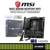 MSI MAG B860M MORTAR WIFI LGA 1851 DDR5 m-ATX WIFI 7 PCIE 5.0 EZ DIY Motherboard (3Yrs Warranty)