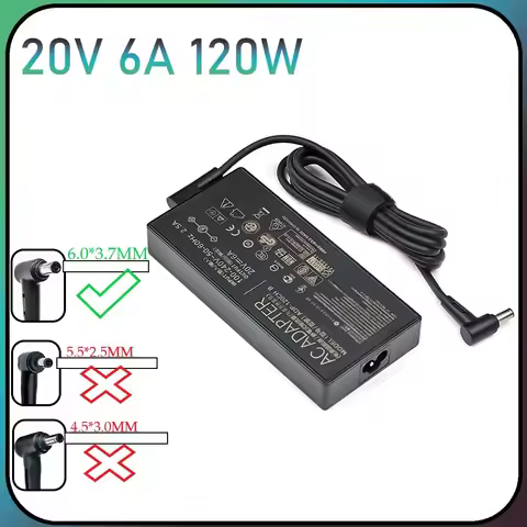 20V 6A 120W 6.0x3.7mm ADP-120CH B AC Adapter Laptop Charger For Asus FX705GM FX705DT FX705GE FX705GD