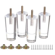Table Feet Acrylic Cabinet Support Bed Feet Coffee Table Transparent Sofa Feet Furniture Crystal Gla