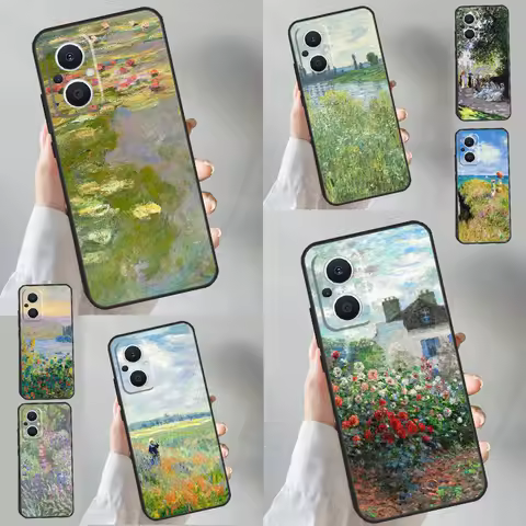 Claude Monet Case For OPPO Reno 15F 15 Pro 11 12 13 14 F 10 Pro 8 7 Lite 8T OPPO Find X9 X8 X6 Pro C