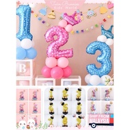 TB 💥Clearance💥32inch Number Balloon Number Standing Balloon Crown Number Balloon 0-9 Foil Balloon 3D