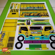 Pola stiker truk oleng WAHYU ABADI size JUMBO BESAR 2 lembar