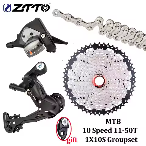 ZTTO MTB Mountain Bike 10 Speed 11-50T Cassette 1X10S Shift Derailleur Groupset For MTB XT SLX XO X0