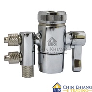 2 Way Water Filter Diverter Valve for Countertop Filter 1/4" or 3/8" Tube HW019