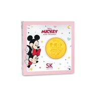 SK Jewellery Disney Mickey &amp; Minnie 999 Pure Gold Coin