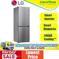 LG Bottom Freezer Fridge - Silver Finish (335L) GC-B369NLRM