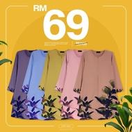 NURSAFIA KURUNG AYESHA V1, BAJU KURUNG, KURUNG MODEN CORAK BUNGA