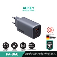[สินค้ารับประกัน 2 ปี] AUKEY PA-B6U หัวชาร์จเร็ว Omnia II Mix 67W รับรองมาตรฐานการชาร์จ UFCS  3-Port