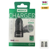 [100% Mart X Modem Cat] Dual-Port Car Charger Input=DC 12V-24V / Output=DC 5V-2.4A 双槽车载充电器 E-5489