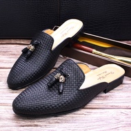 [beigz] Luxury Brand Half Loafer Shoes for Men Genuine Leather Fashion Mocassin Man Social Shoe Male
