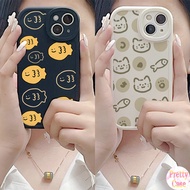 Casing Oval Big Eye Soft Phone Case Motif Cute Cat and Fish for Infinix Hot 11S 10S 10T 11 10 9 Play NFC Note 8 Smart 6 5