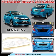 PERODUA BEZZA 2016-2019 GU GEAR UP STYLE REAR TRUNK SPOILER LIP -MATERIAL ABS BODYKIT