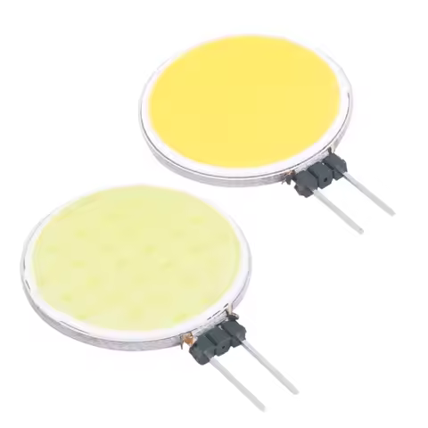 5Pcs/lot G4 COB LED lamp Light Chip Spotlight Bulb 1.5W DC12V Replace Halogen Light Pure Warm White 