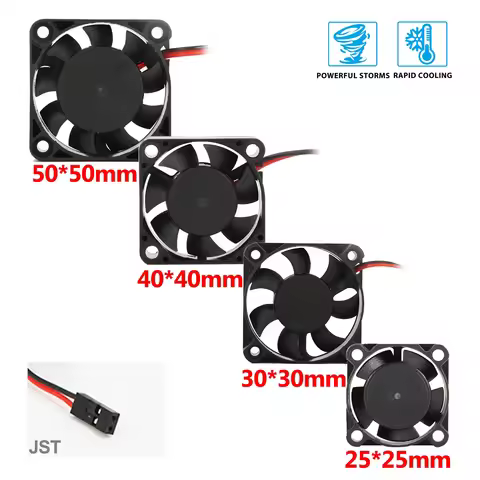 25/30/40/50mm RC Fan 5-12V DC Heat Sink High Wind Rapid Cooling Max 16380RPM 30/60/120/150A ESC 36/4